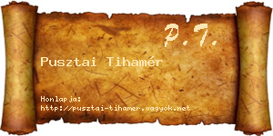 Pusztai Tihamér névjegykártya